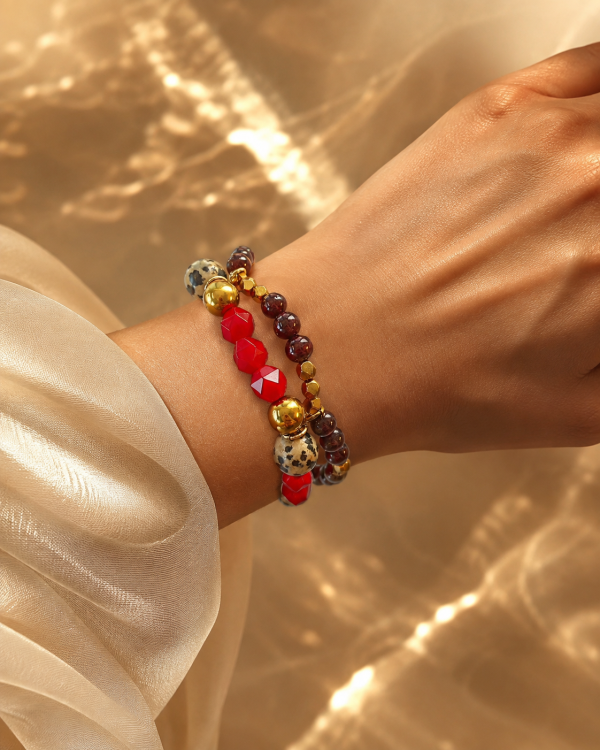 d'qadabra-alchemy-handmade-bracelet2 Ръчно изработена гривна от жадеит, гранат, яспис, хематит